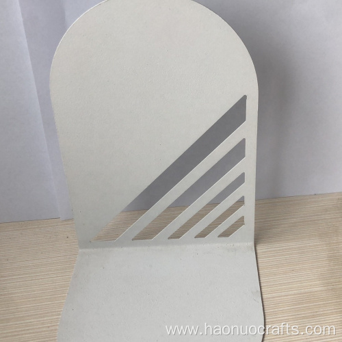 Simple white book stand office iron student bookend